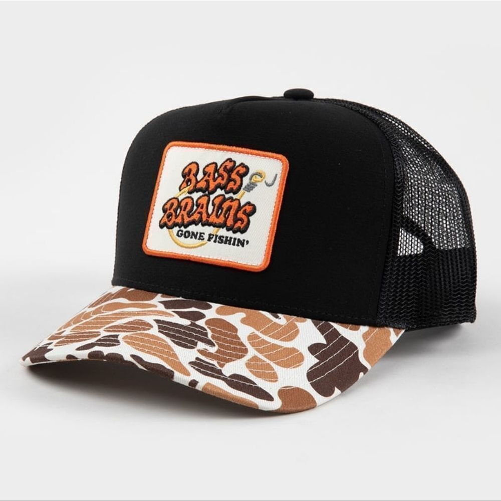 Brixton Bass Brains Gone Fishing Hat